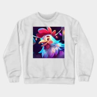 Cute Rooster Drawing Crewneck Sweatshirt